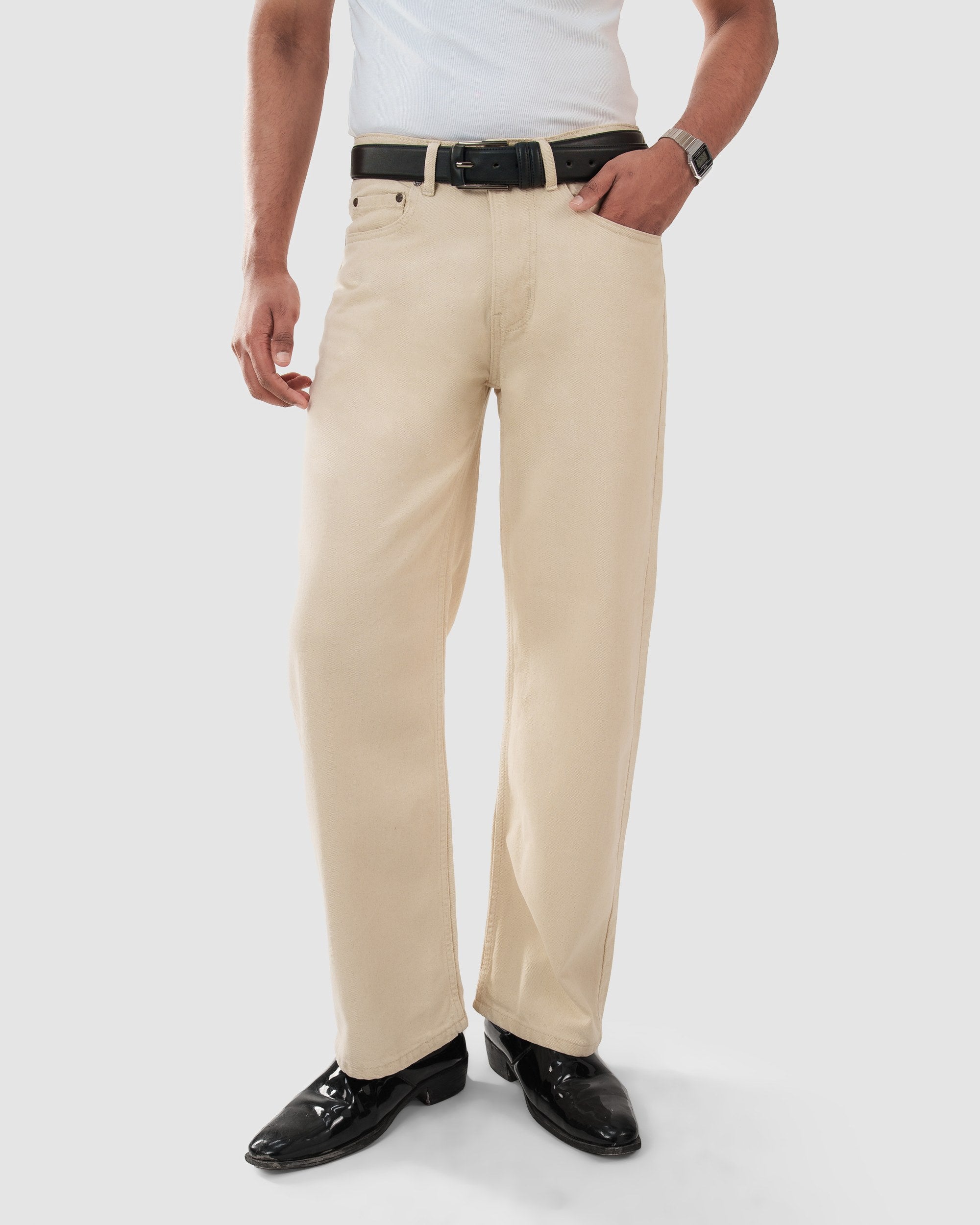 Natural Raw Selvage Denim Jeans