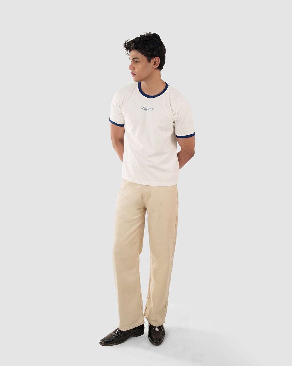 Vintage-Style Contrast Ringer Tee