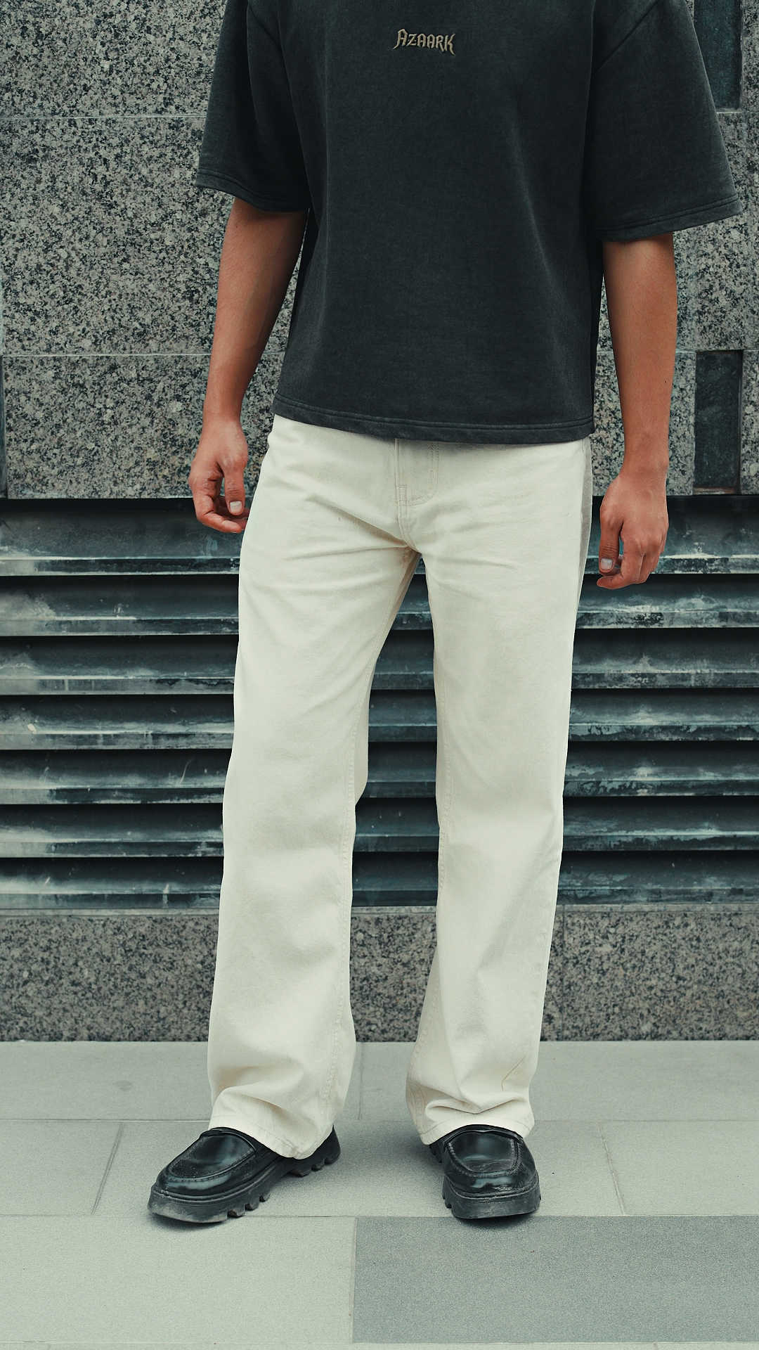 Natural Raw Ecru Denim Jeans