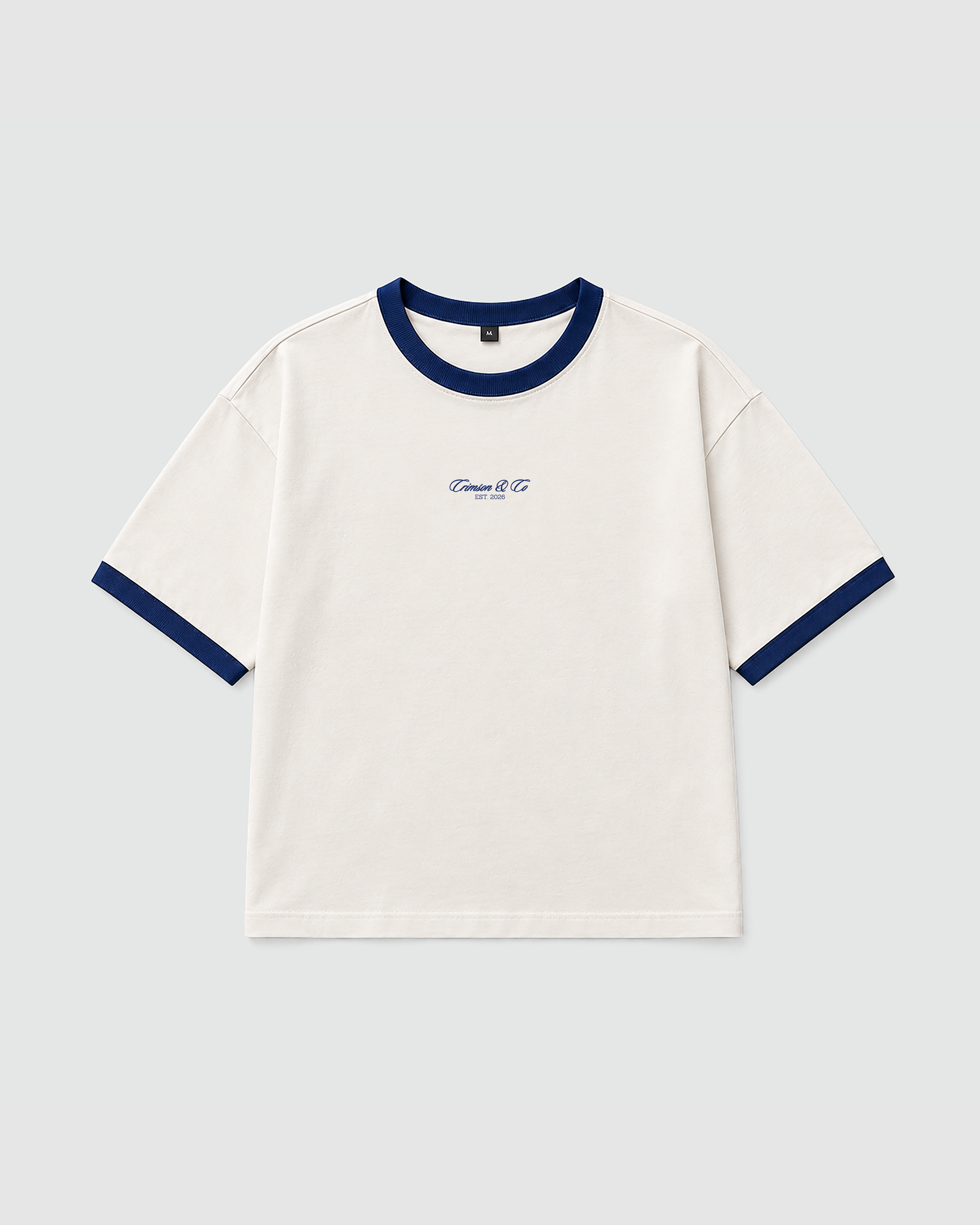 Vintage-Style Contrast Ringer Tee
